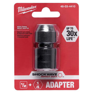 48-03-4410 Shockwave - Adaptador hexagonal cuadrado de 1/2 pulgadas por 1/4 pulgadas