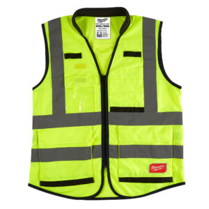 48-73-5043 CHALECO PREMIUM DE SEGURIDAD ALTA VISIBIIDAD AMARILLO XXG/XXXG