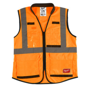48-73-5093 CHALECO DE SEGURIDAD RESISTENTE NARANJA ULTRA REFLEJANTE XXG/XXXXG