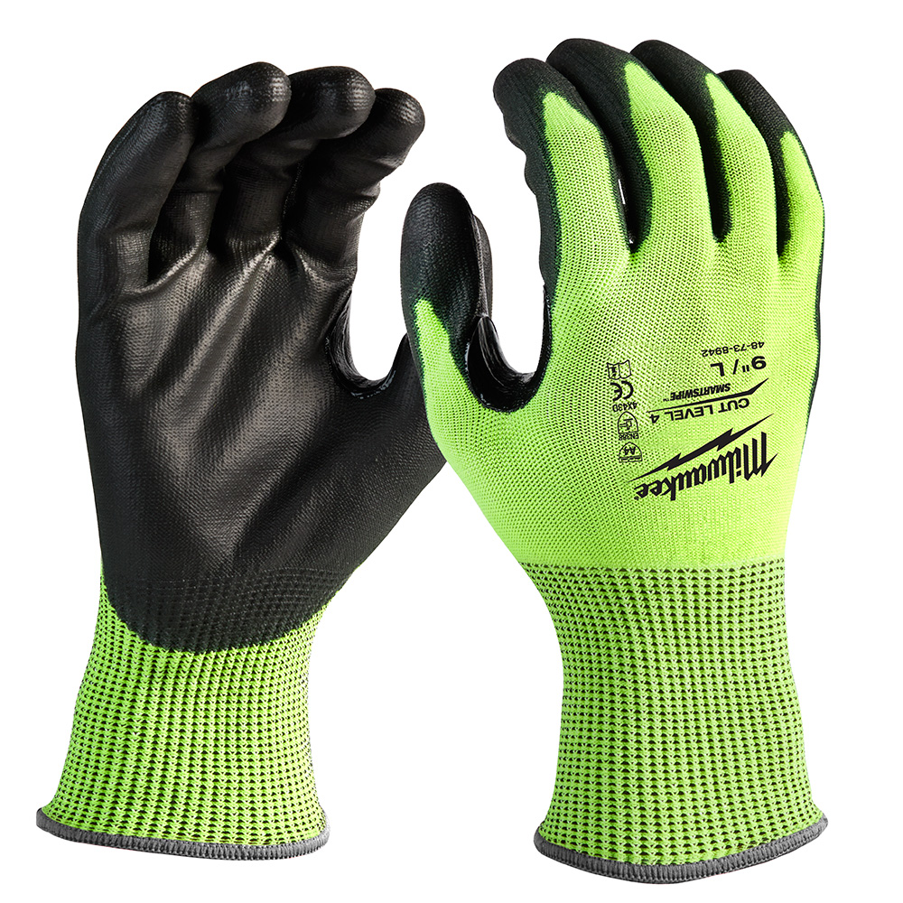 48-73-8942 GUANTES ANTICORTE NIVEL 4 CON RECUBRIMIENTO DE POLIURETANO ULTRA REFLEJANTE G