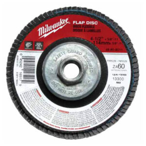 48-80-8011 Disco de aletas de 4-1 / 2 "x 5/8" -11, grano 60 (tipo 29)