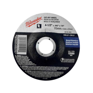 49-94-4505 DISCO PARA CORTE DE METAL MILWAUKEE 4-1/2" x .045"