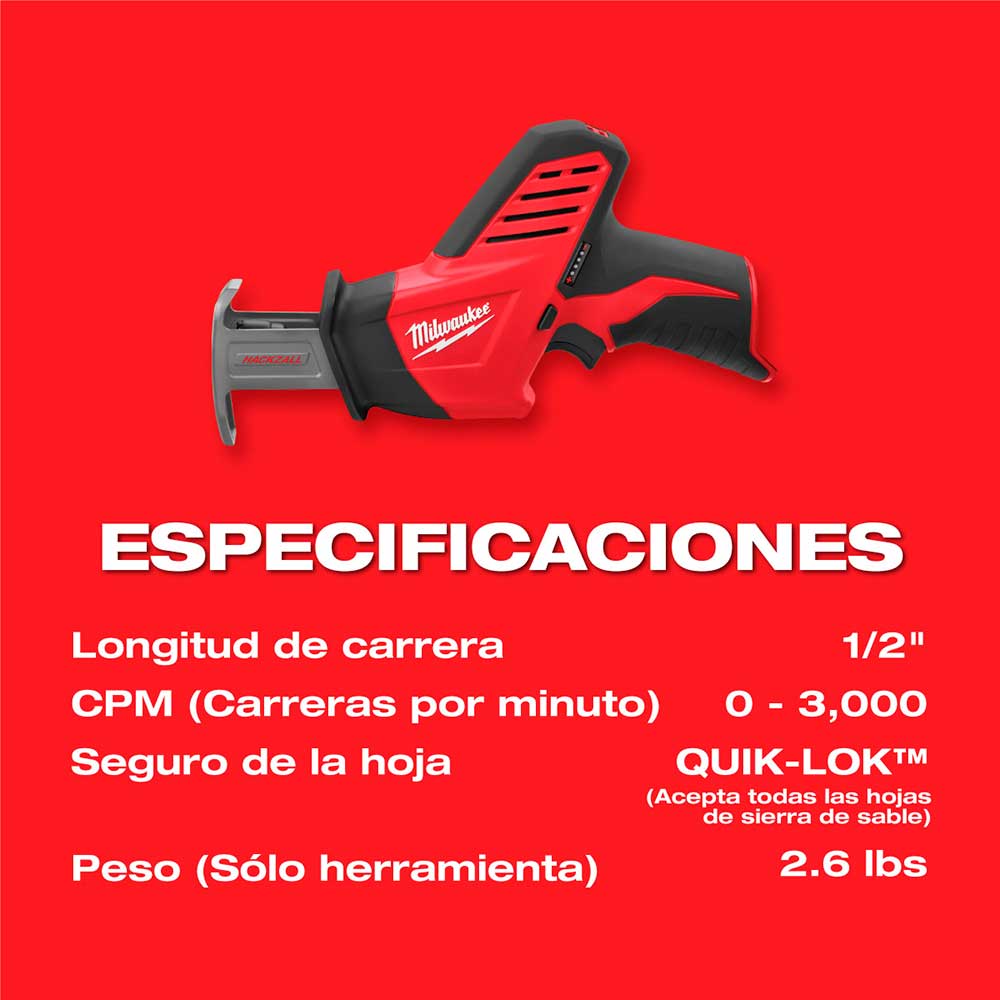 2420-20 M12 Hackzall (TOOL ONLY) - Imagen 5