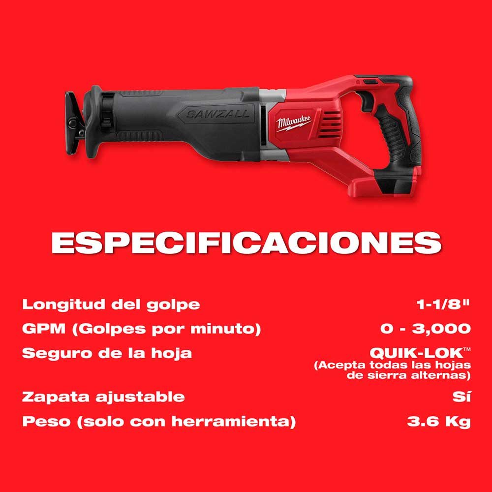 2621-20 M18 SIERRA RECIPROCA SAWZALL - Imagen 5