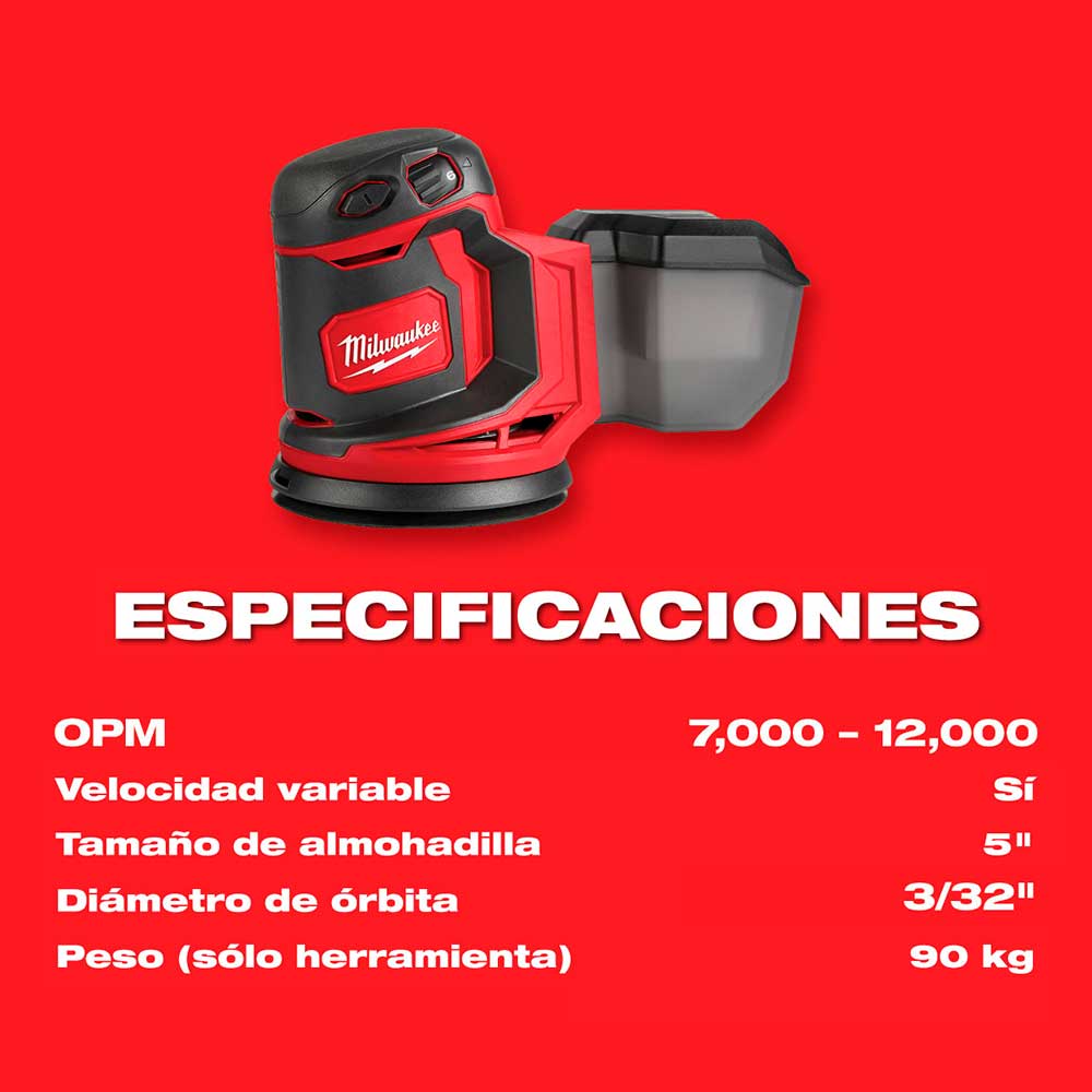 2648-20 LIJADORA CIRCULAR MILWAUKEE M18 FUEL™ - Imagen 8