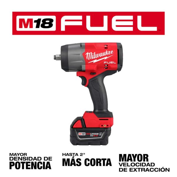 2967-22 M18 FUEL™ 1/2" LLAVE DE IMPACTO CUADRO DE ALTO TORQUE KIT CON ...