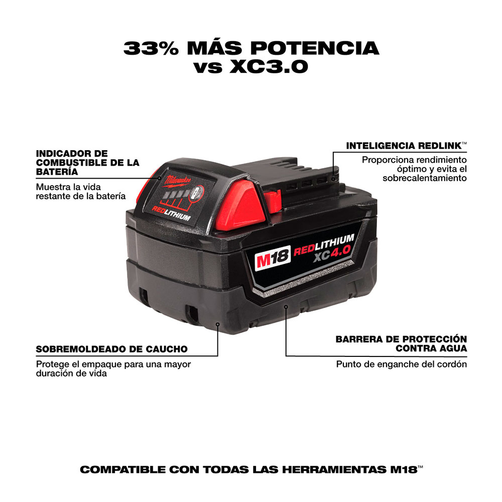 48-11-1840 BATERÍA M18 XC4.0 - Imagen 3