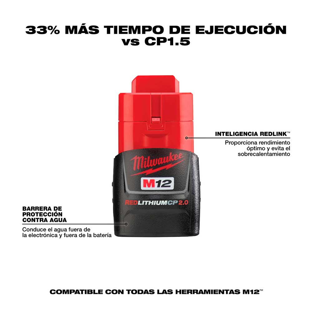 48-11-2420 Batería M12 ™ REDLITHIUM ™ CP2.0 - Imagen 3