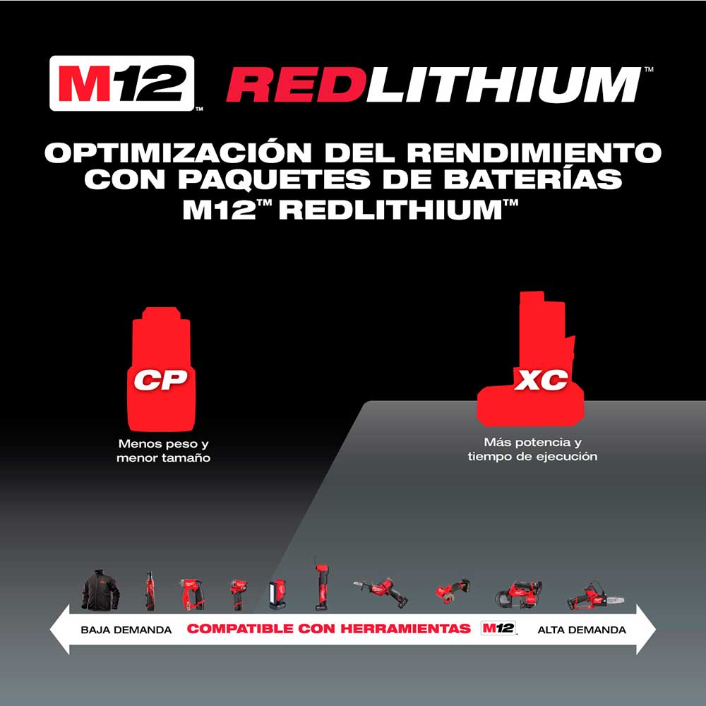 48-11-2440 BATERIA DE CAPACIDAD EXTENDIDA REDLITHIUM™ XC 4.0 M12™ - Imagen 2