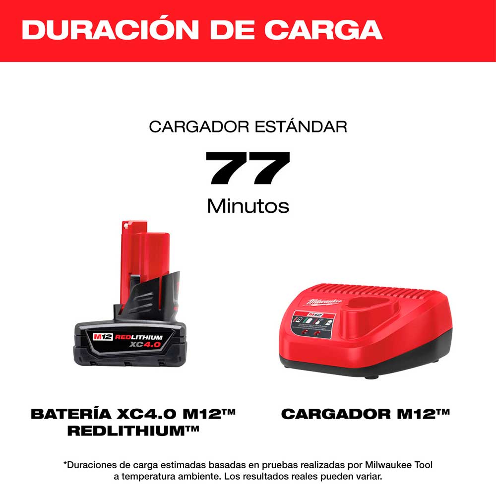48-11-2440 BATERIA DE CAPACIDAD EXTENDIDA REDLITHIUM™ XC 4.0 M12™ - Imagen 5