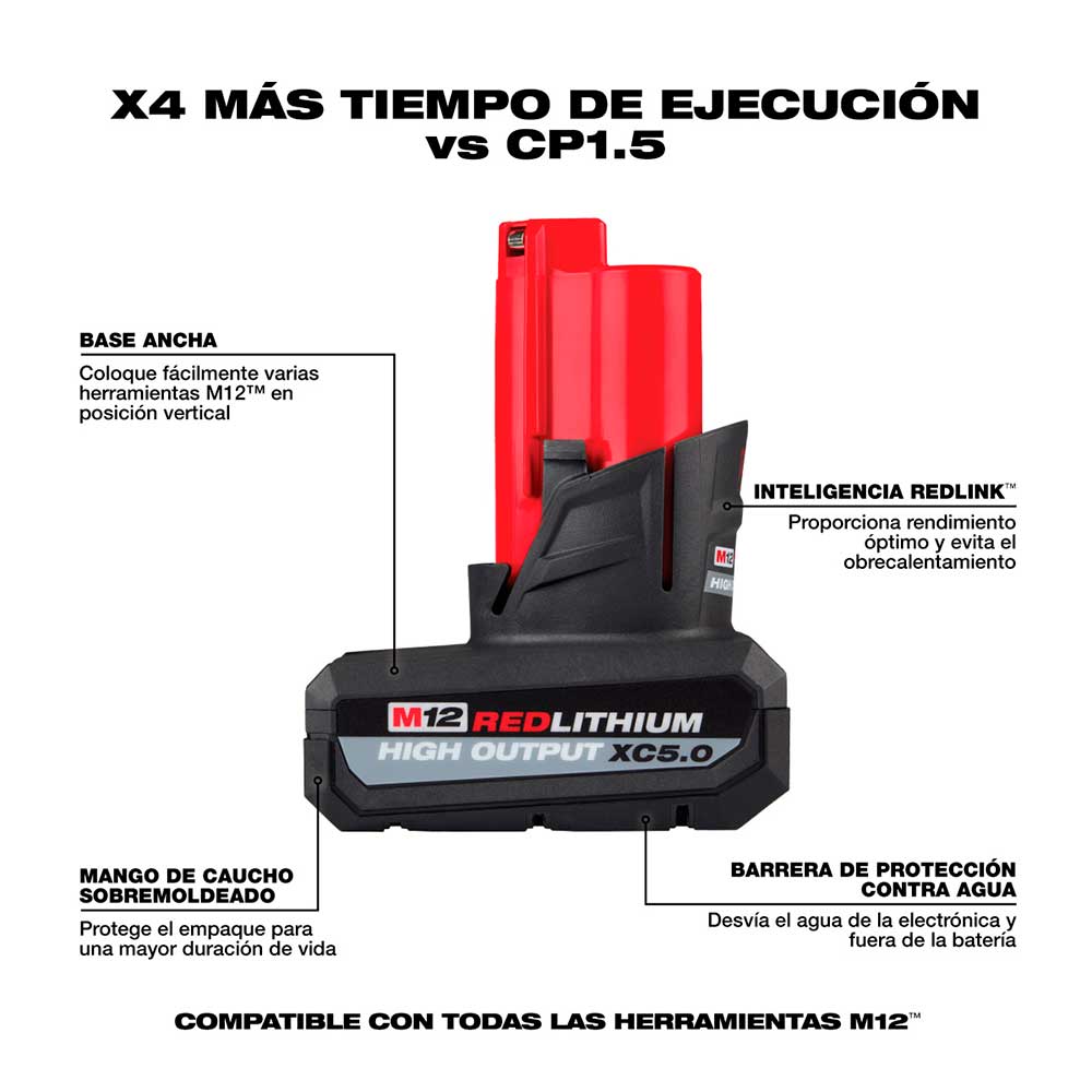 48-11-2460 BATERIA DE CAPACIDAD EXTENDIDA M12 6.0 - Imagen 3