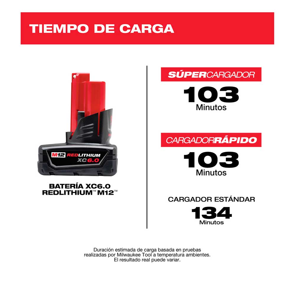 48-11-2460 BATERIA DE CAPACIDAD EXTENDIDA M12 6.0 - Imagen 5