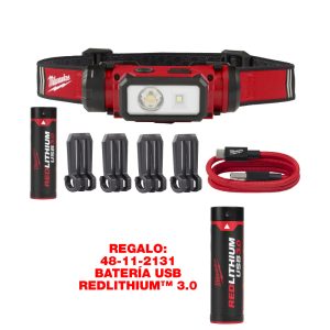 2163-21 Linterna frontal recargable USB para cascos