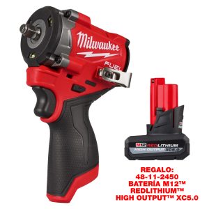 2562-20 Llave de impacto corta M12 FUEL™ de 3/8" (solo herramienta)