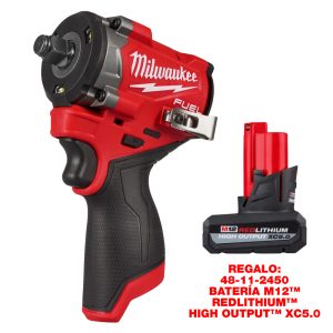 2563-20 Llave de impacto corta M12 FUEL™ de 1/2"