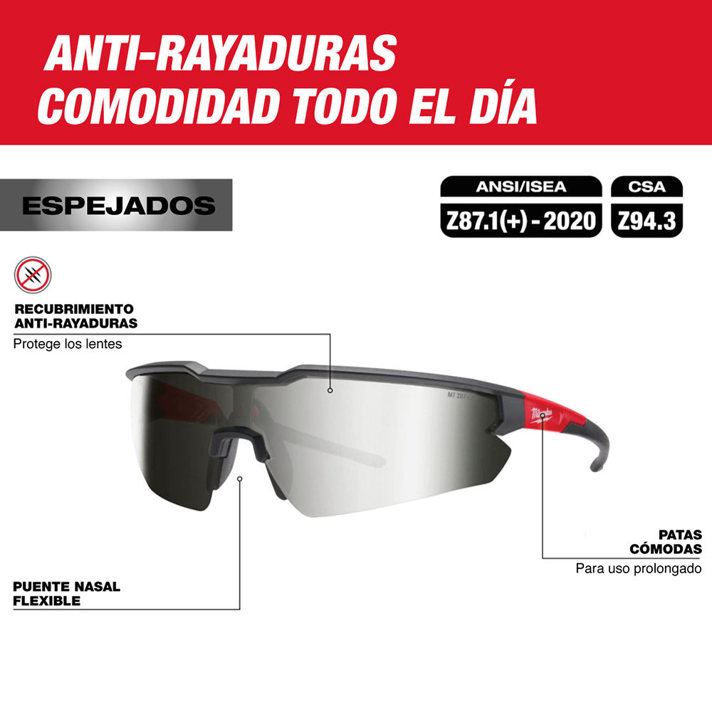 48-73-2019 Gafas de seguridad - Lentes antirrayas - Imagen 3