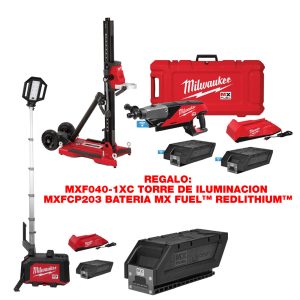 MXF301-2CXS TALADRO DE DIAMANTE MX FUEL MAXIMO BROCAS DE 6" RPM 790-1550 INC. BASE, CARG. Y BATERIA