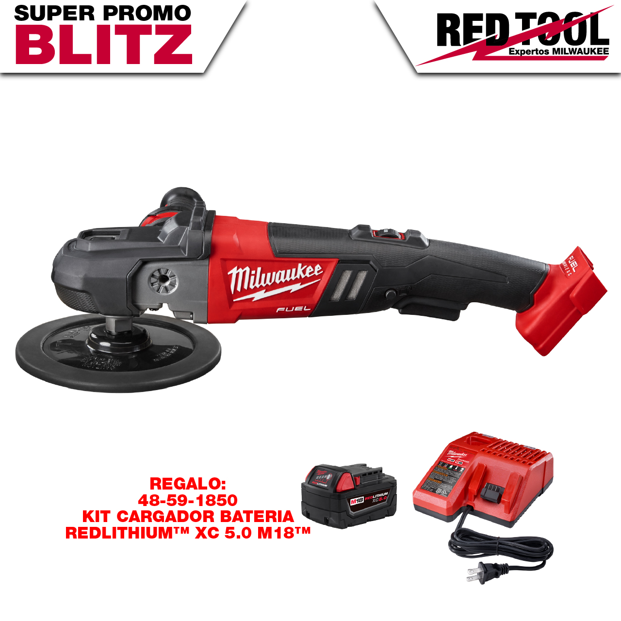 2738-20-BLITZ PULIDOR DE VELOCIDAD VARIABLE M18™ FUEL™ 7” HERRAMIENTA SOLA