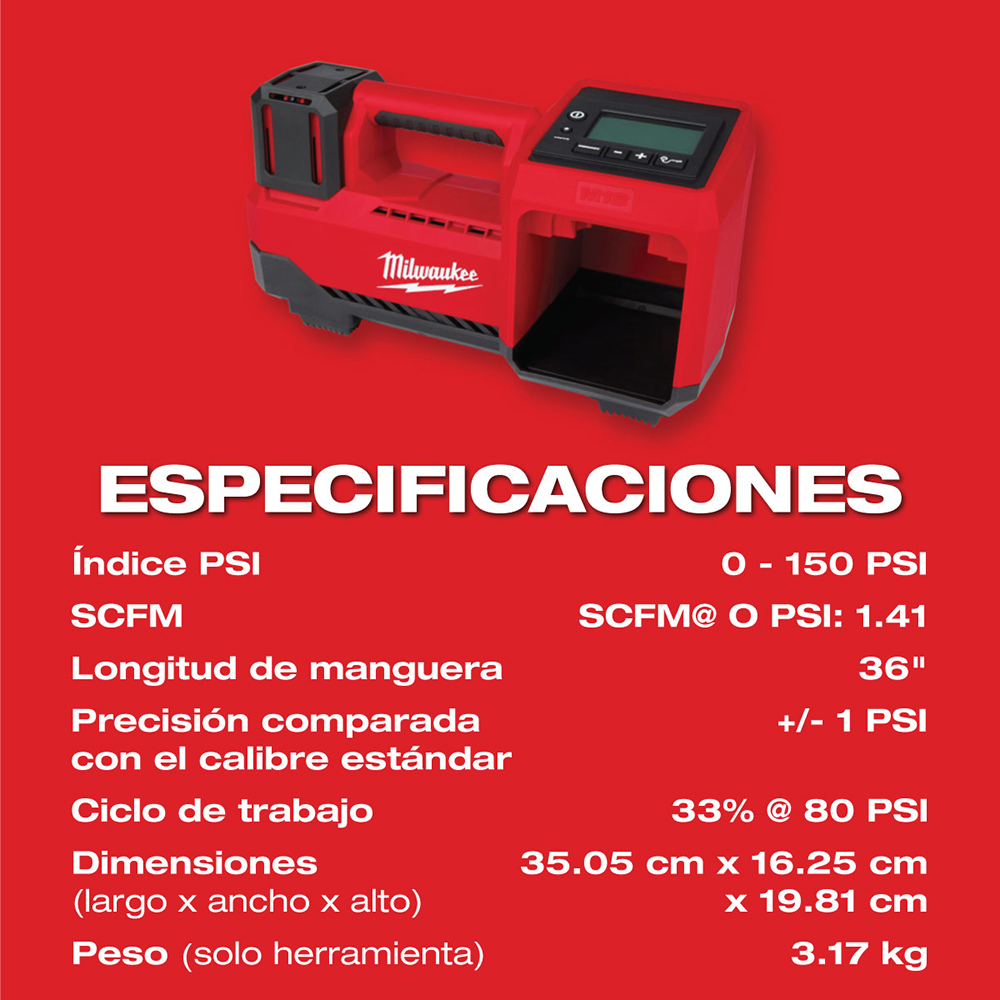 2848-20 Inflador M18™ (SIN BATERIA) - Imagen 9