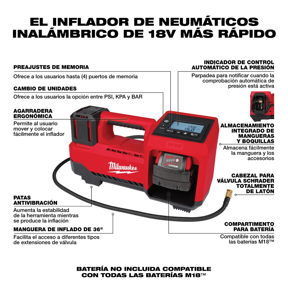 2848-20 Inflador M18™ (SIN BATERIA) - Imagen 6