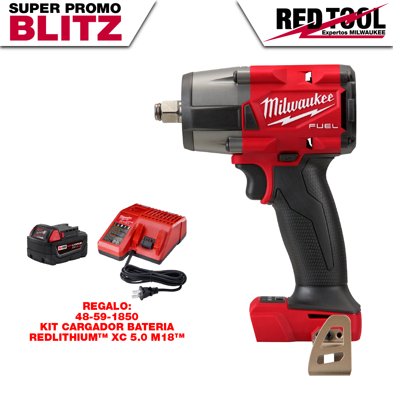 2962-20-BLITZ Llave de impacto de torque medio M18 FUEL ™ de 1/2 "