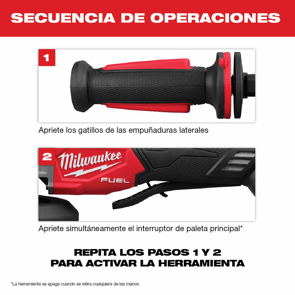 2986-20-BLITZ Amoladora de frenado de doble gatillo M18 FUEL™ de 4-1/2" / 5"(sin Accesorios) - Imagen 4