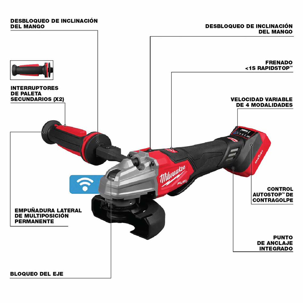 2986-20-BLITZ Amoladora de frenado de doble gatillo M18 FUEL™ de 4-1/2" / 5"(sin Accesorios) - Imagen 5