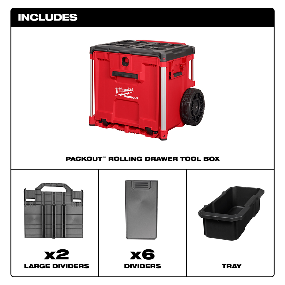 48-22-8420 Caja de herramientas con cajones y ruedas PACKOUT™ - Imagen 11