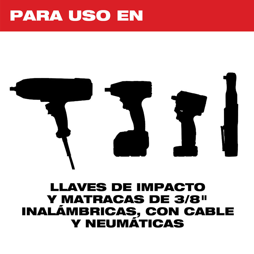 49-66-6802 Juego de 15 piezas de vasos de impacto SHOCKWAVE™ de 1/2" SAE con PACKOUT™ - Imagen 4