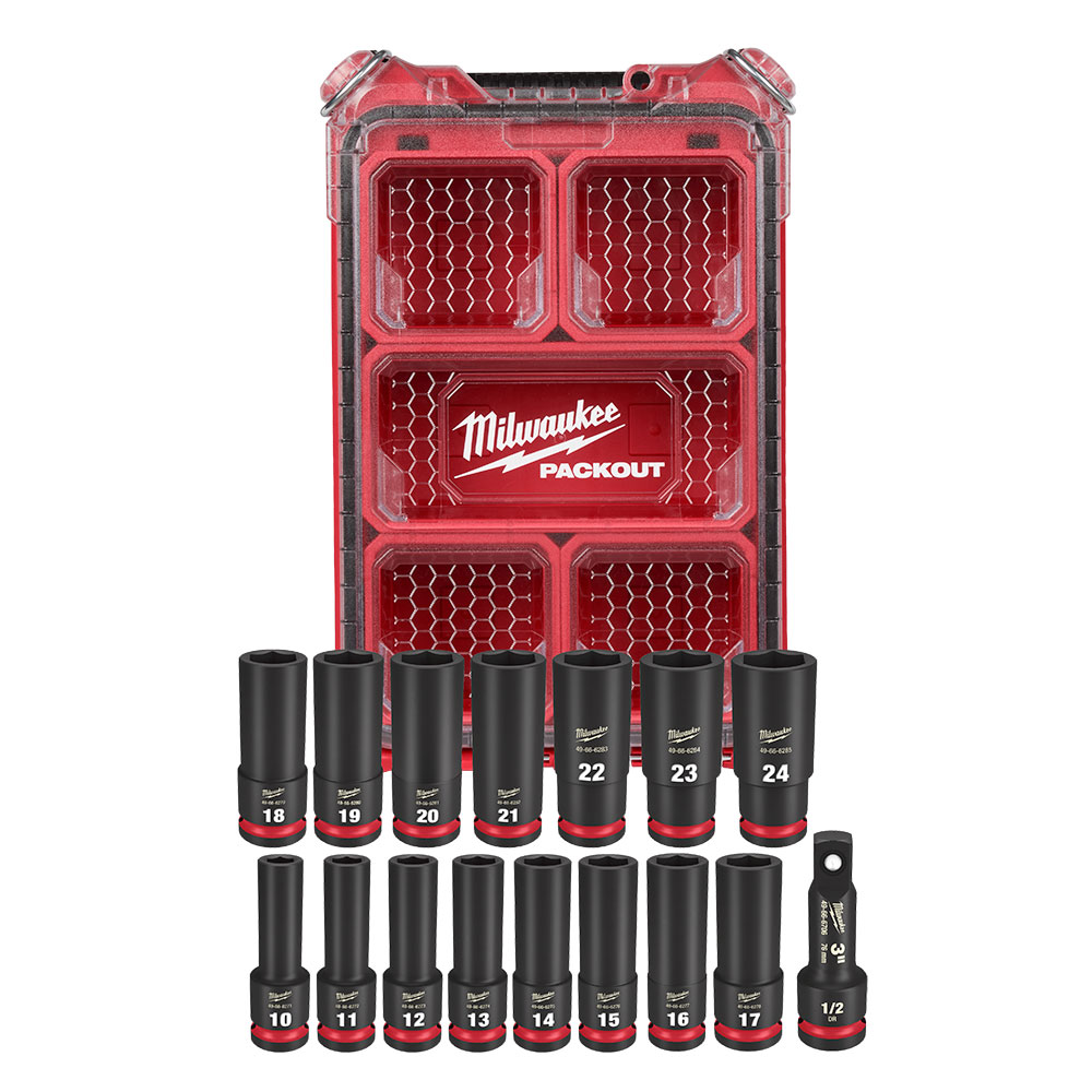 49-66-6803 Juego de 16 piezas de llaves de impacto SHOCKWAVE™ de 1/2″ con PACKOUT™