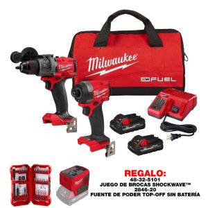 P326-3697 COMBO TALADRO 1/2 Y DESTORNILLADOR DE IMPACTO HEXAGONAL 1/4 M18 FUEL