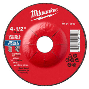 49-94-0803 Disco combinado corte y desbaste para metal 4-1/2" x 1/8" x 7/8" – Tipo 27 (copia)